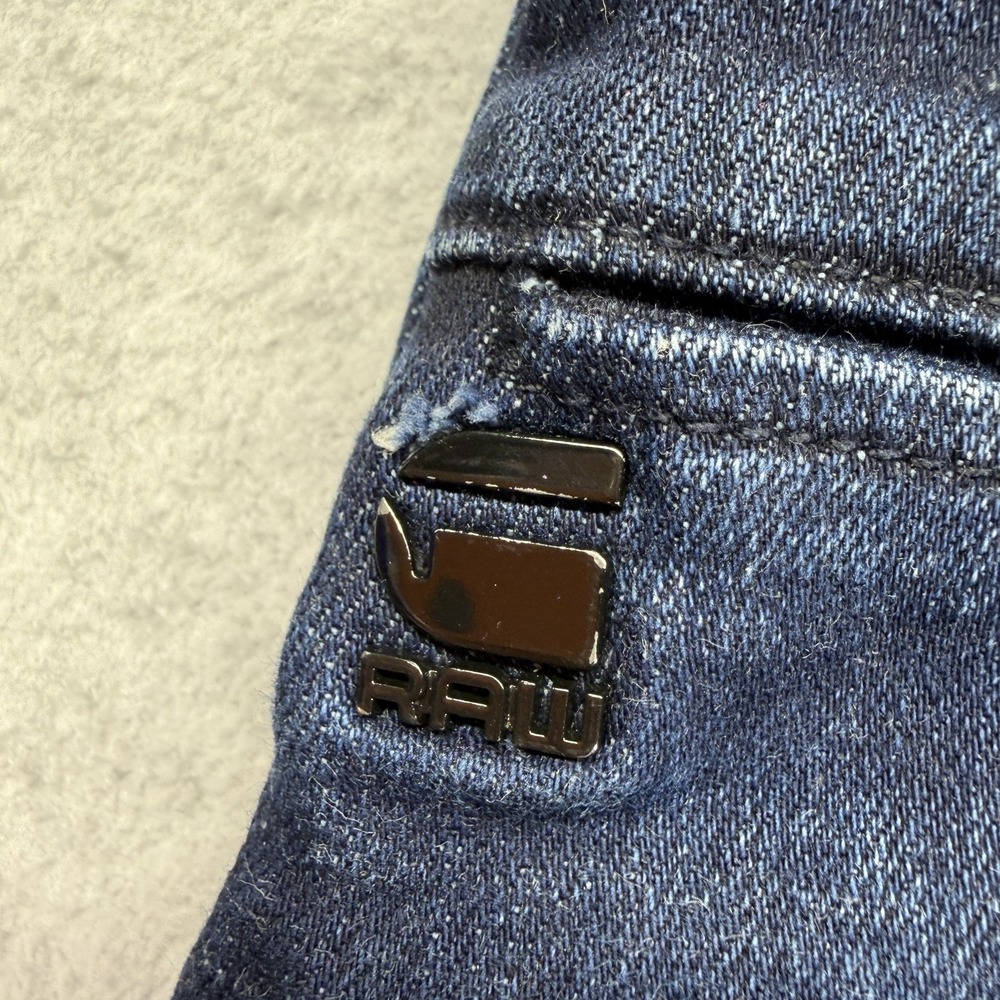 G-Star Raw Rackam 3D Skinny Jeans Mens 38x34 Blue Slim Stretch Denim Moto Biker - Picture 2 of 11